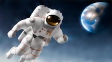 Astronaut in der Schwerelosigkeit